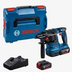 Bosch GBH 18V-22 taladro percutor atornillador 18V con 2x baterías 4.0 Ah y cargador GAL 18V-40