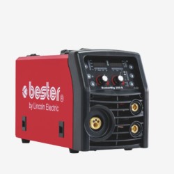 Accesorios incluidos con la BesterMIG 200-S: pistola MIG, cables, manguera, rodillos