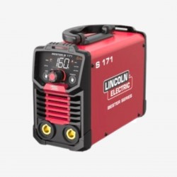 Vista frontal del soldador inverter Bester S171 con pantalla digital de amperaje y controles de ajuste