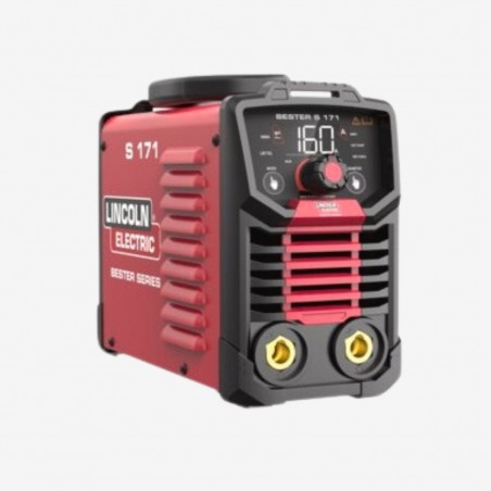 Vista lateral derecha del equipo Lincoln Electric Bester S171, que muestra su diseño compacto y estructura robusta