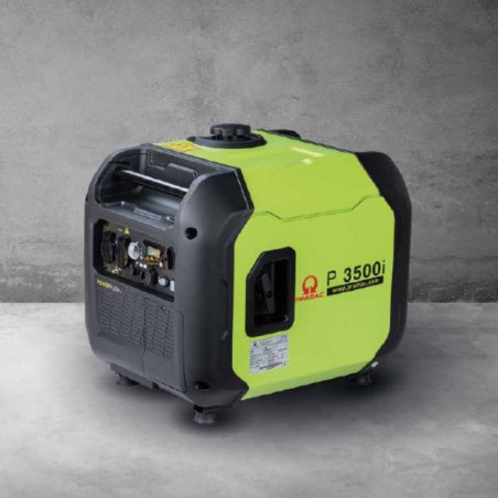 Generador Pramac P3500i mostrando su estabilidad y formato portátil.